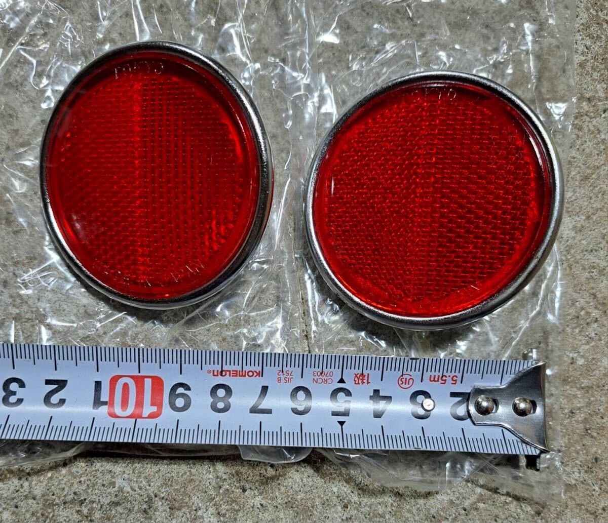 2 当時物 メッキ リフレクター Z750RS Z1 Z2 750SS KH250 KH400 350SS 250SS Z400FX CB750K CB400F GS400 GT380 GT750 ホーク2 キジマ