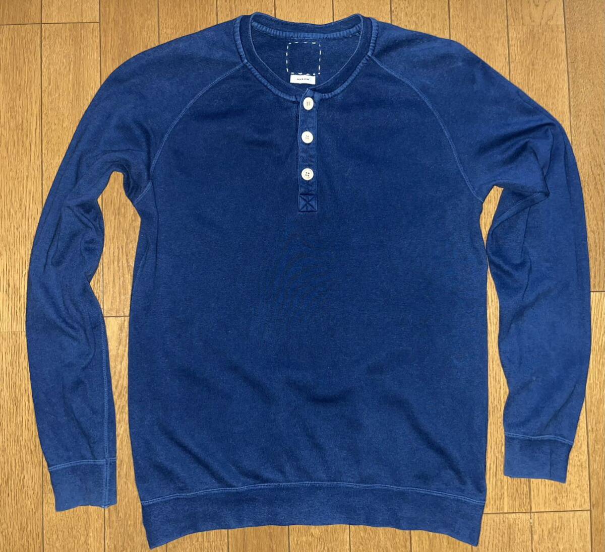 visvim indigo raglan L/S henley（GIZA）indigo サイズ１中古品