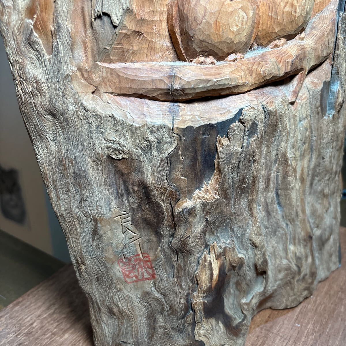 屋久杉木工 フクロウ ふくろう 縁起物 オブジェ 縁起物 木彫り 屋久杉木工 フクロウ ふくろう 縁起物 オブジェ 縁起物 木彫り