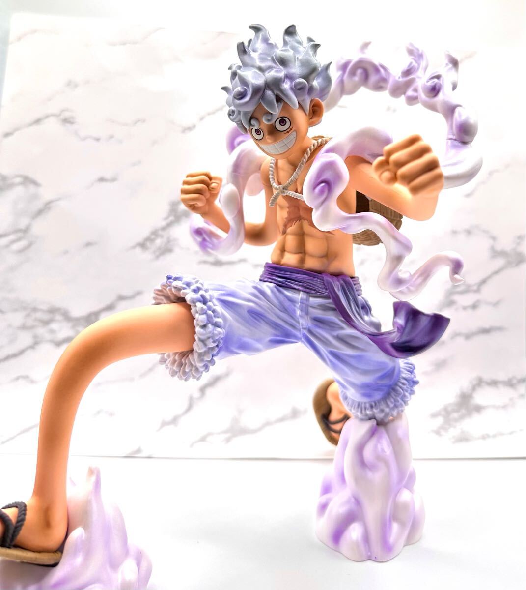 ワンピース Grandista ルフィ ギア5 ニカ フィギュア リペイント パール ギア ゴムゴムの実@_画像4