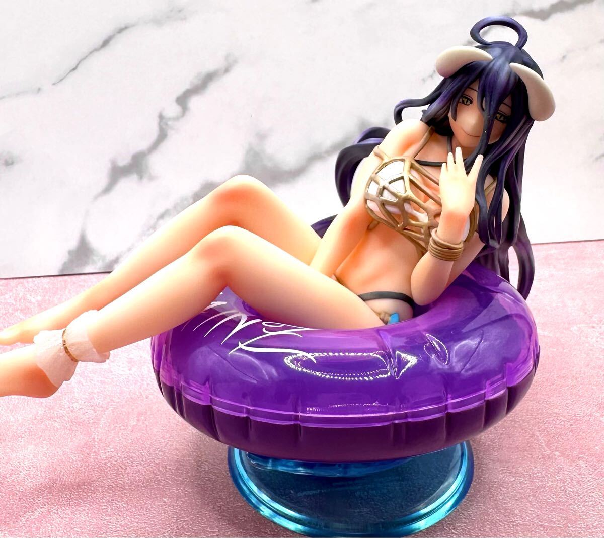 オーバーロードⅣ☆Aqua Float Girls アルベド リペイントフィギュア 美少女 水着 ビキニ _画像2