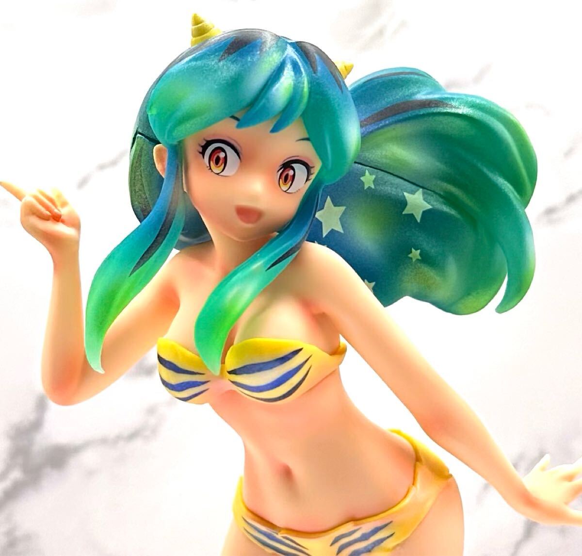 うる星やつら ☆ ラムちゃん グラマラス / リペイントフィギュア/ 肌修正/ パール水着修正 台座ピンクゴールド修正 美少女 ビキニ 水着_画像1