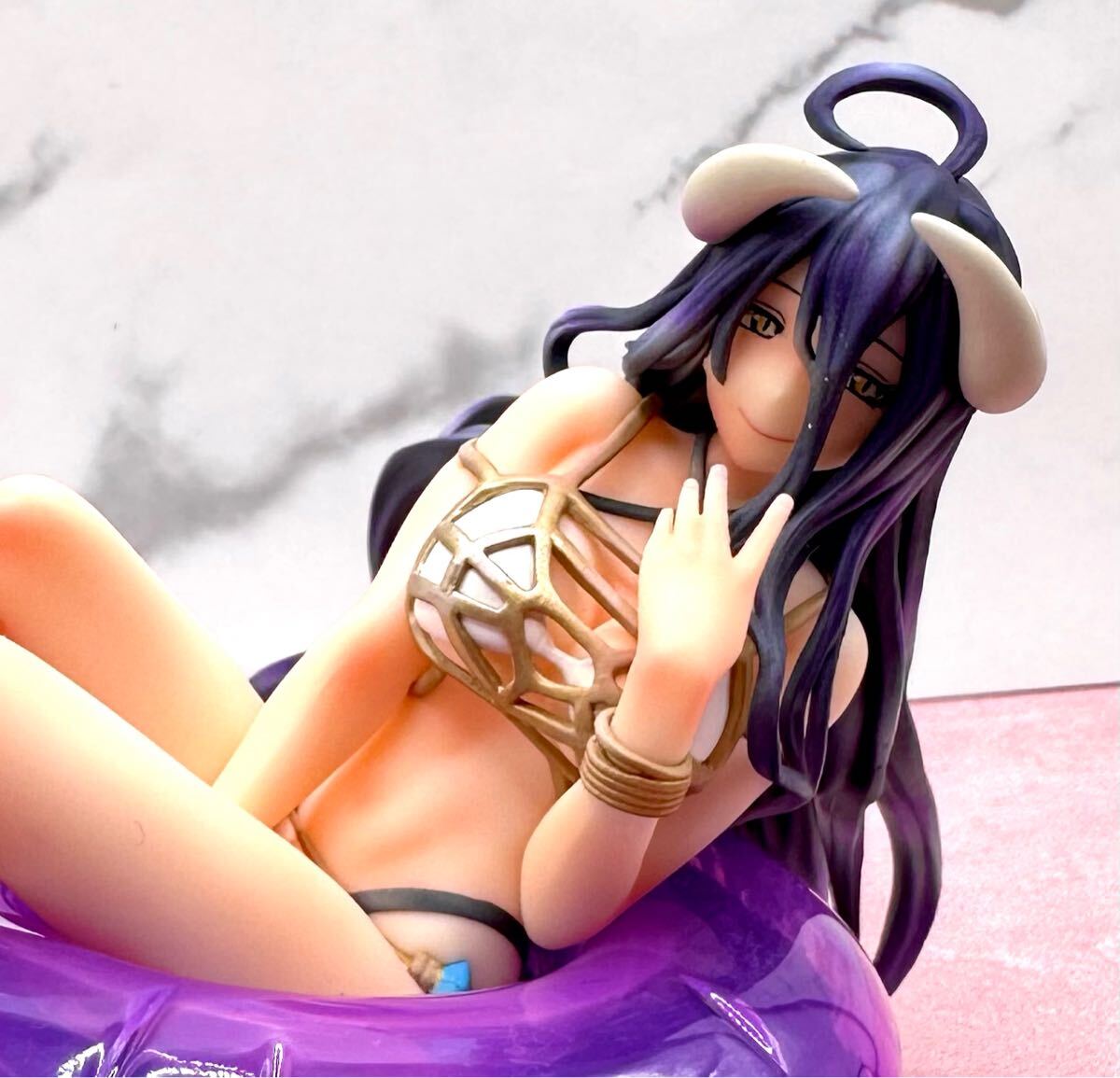 オーバーロードⅣ☆Aqua Float Girls アルベド リペイントフィギュア 美少女 水着 ビキニ _画像1