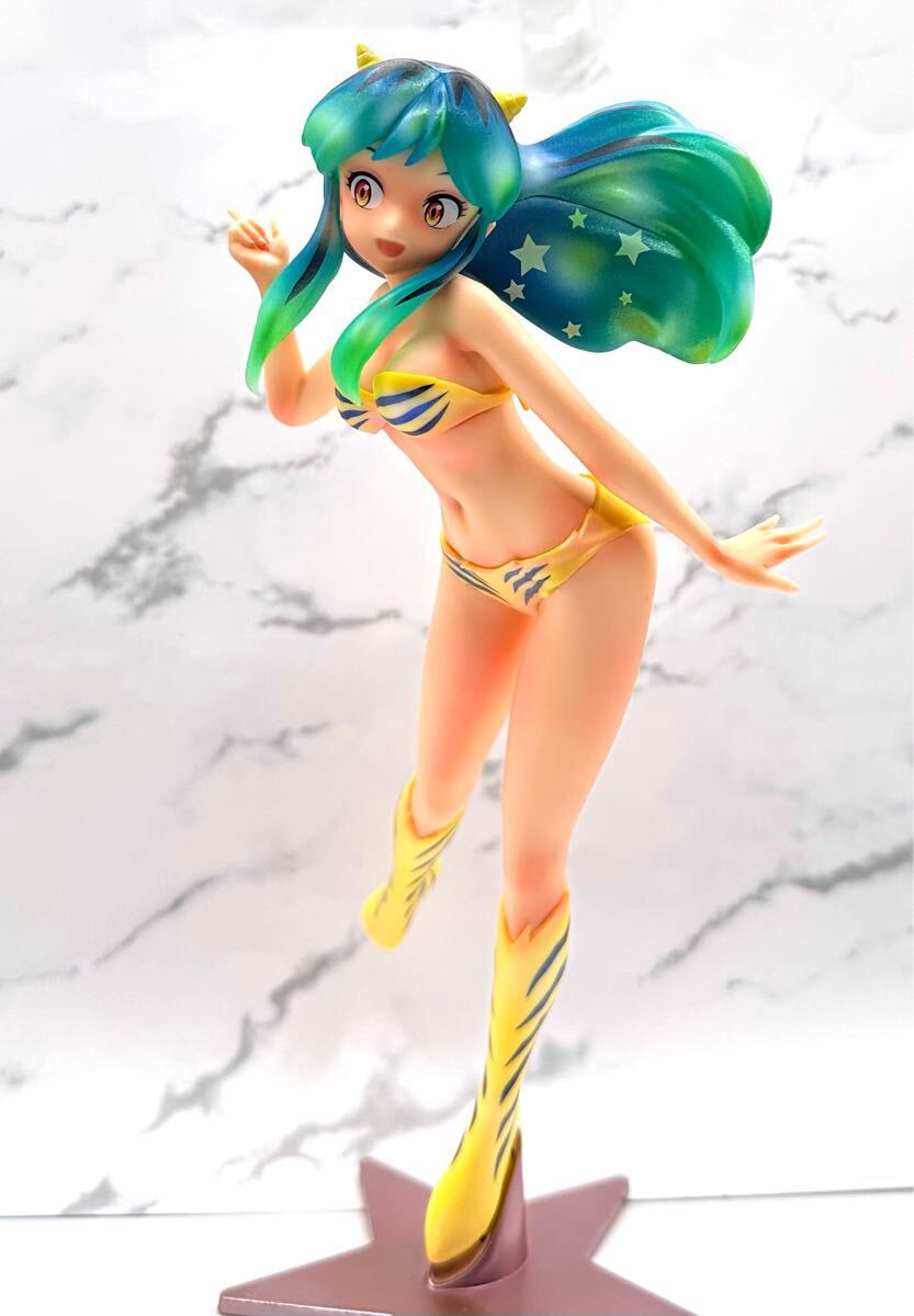 うる星やつら ☆ ラムちゃん グラマラス / リペイントフィギュア/ 肌修正/ パール水着修正 台座ピンクゴールド修正 美少女 ビキニ 水着_画像4