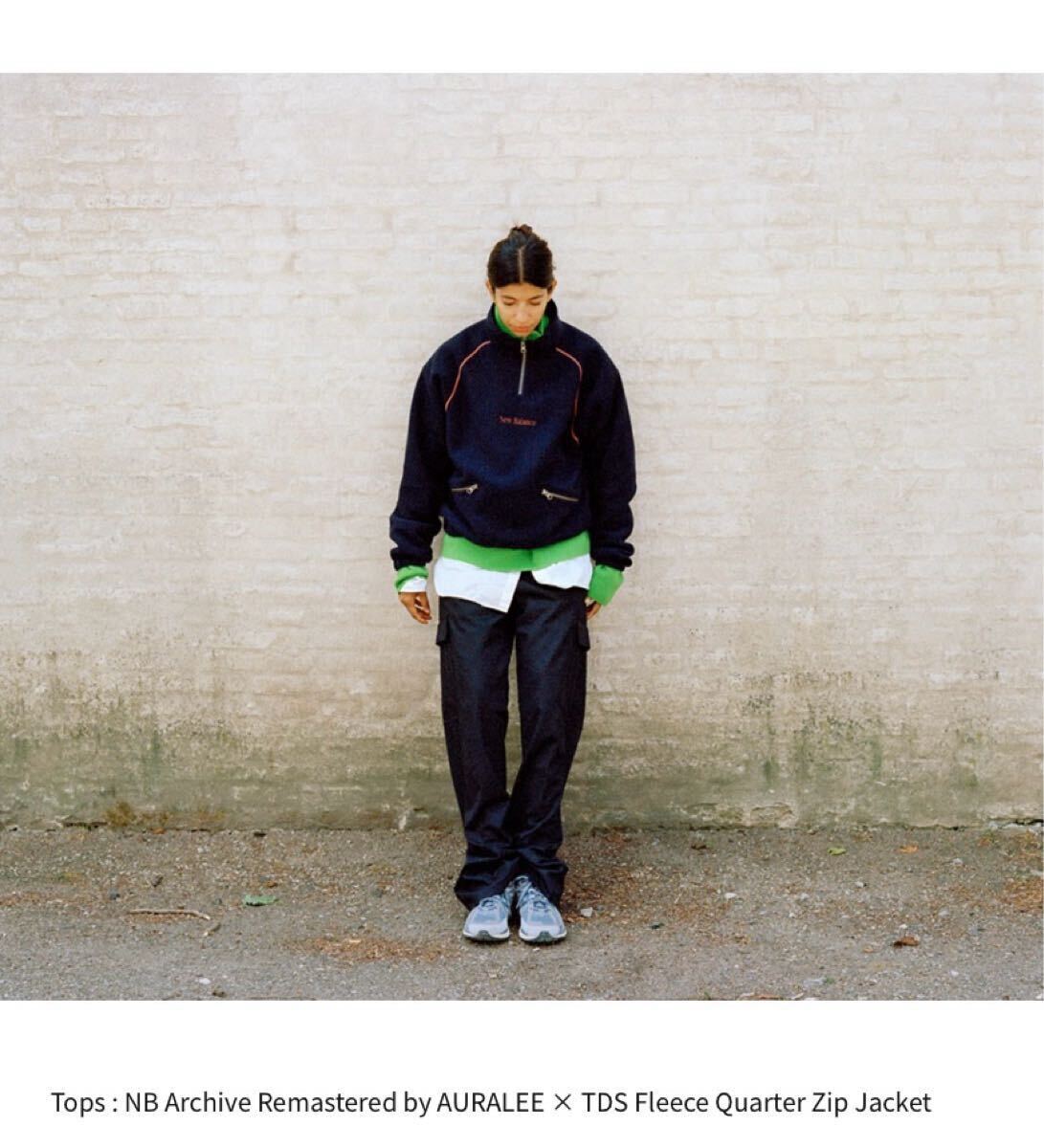 auralee オーラリー × new balance × tds 23aw 別注 クォータージップフリースジャケット XL navy _画像7
