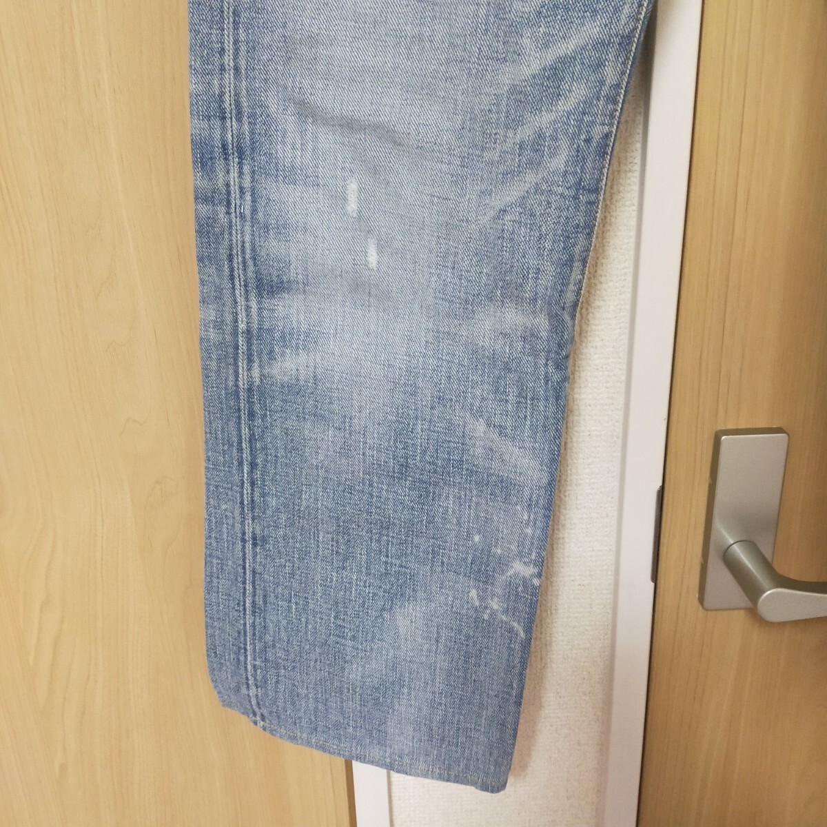 RRL RALPH LAUREN　ダブルアールエル ラルフローレン リペアユーズド加工 ペイント デニムパンツ ジーンズ STRAIGHT LEG W28 インディゴ