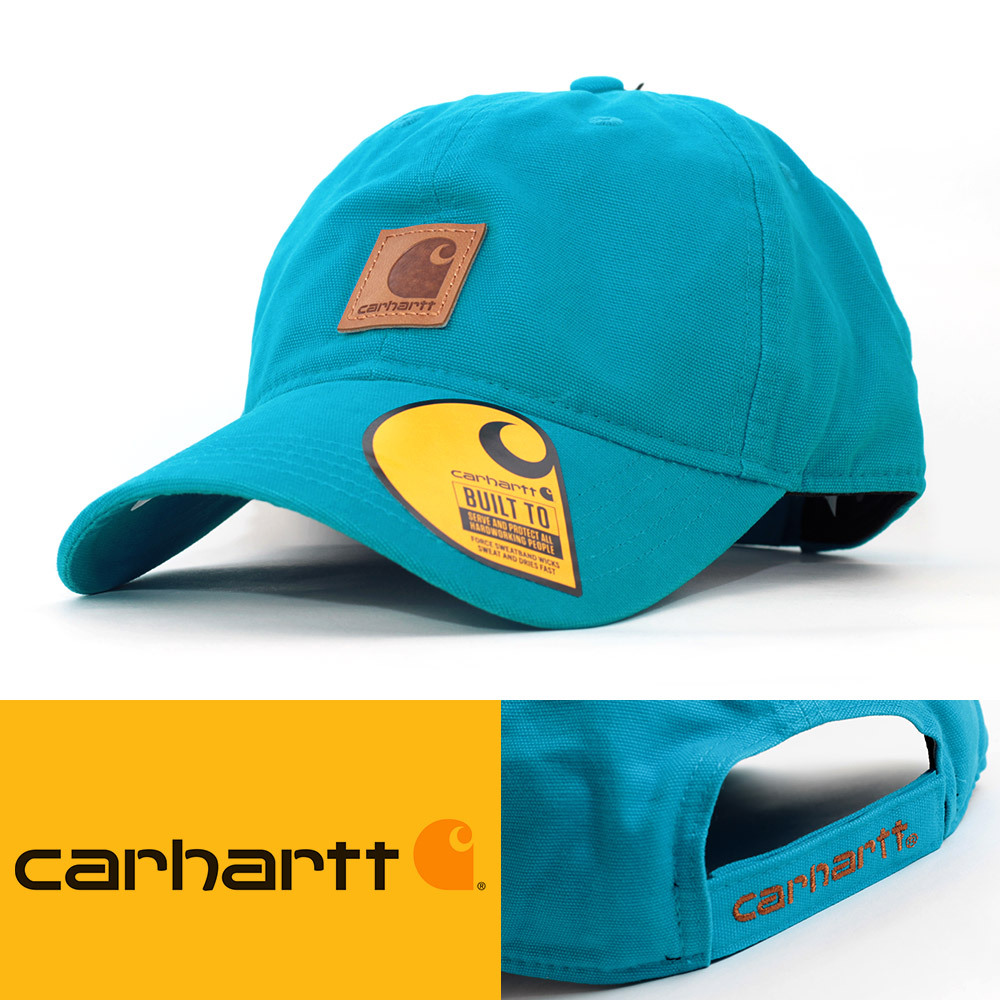 ローキャップ 帽子 カーハート Carhartt 100289 Canvas Cap アトミックブルー 100289-HF2 USA ワークウェアブランド