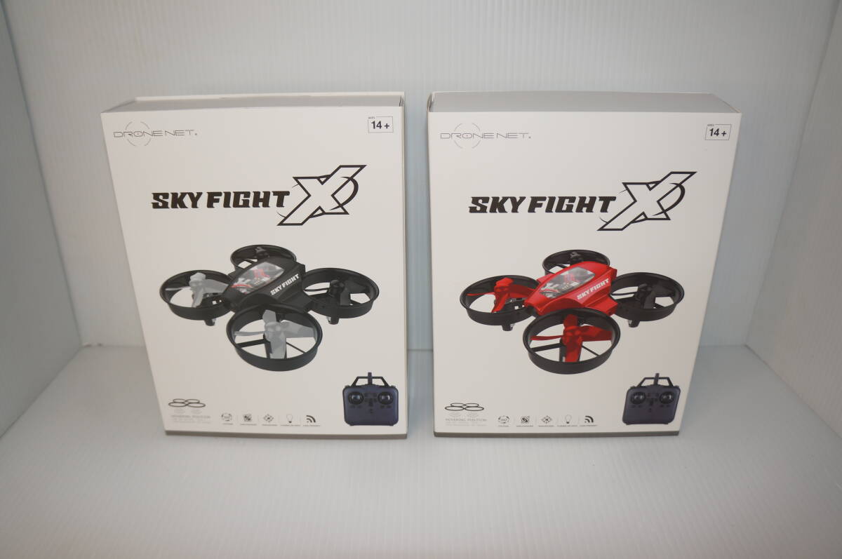 SKY FIGHT X / ドローン / スカイファイト /　ミニドローン / 本格的な飛行練習用ドローン /色：レッド＆ブルー/新品