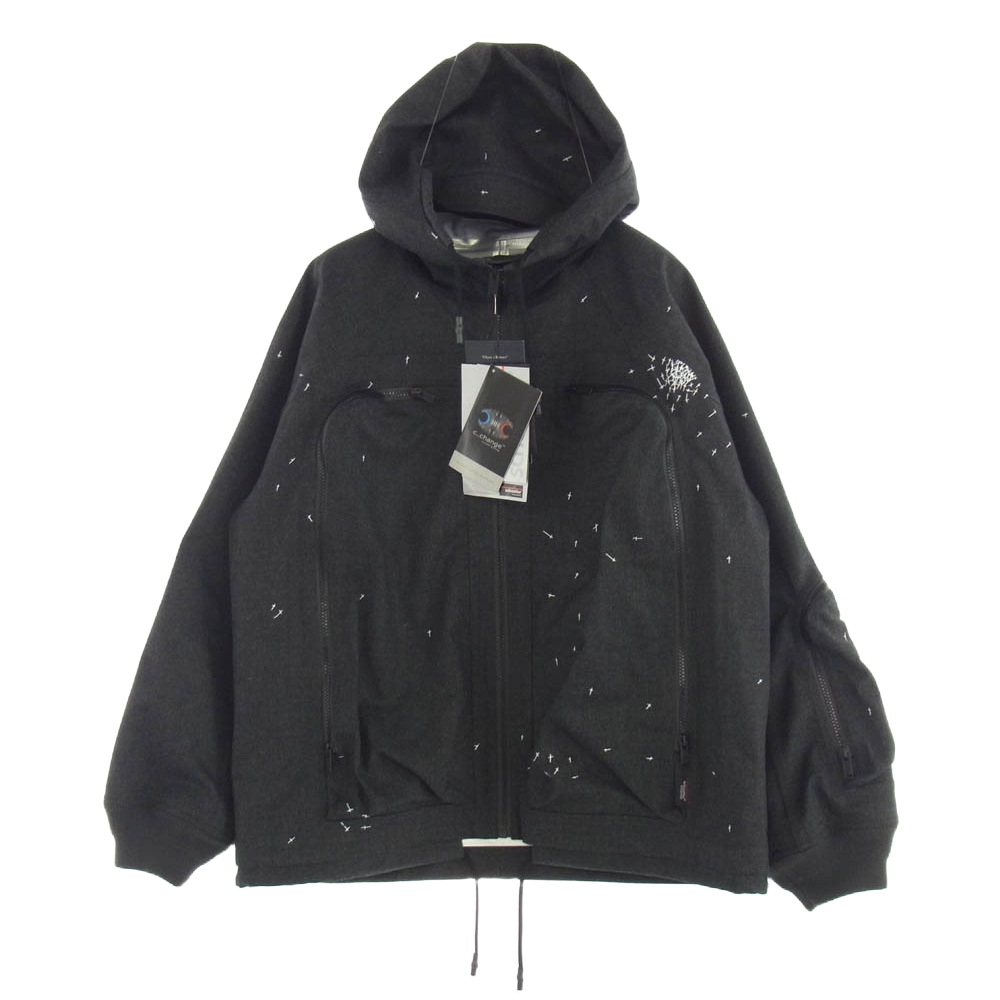 UNDERCOVER アンダーカバー UC2D4206 schoeller クロス柄 フード ブルゾン ジャケット グレー系 2【極上美品】【中古】_画像1