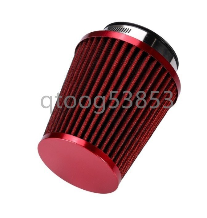 76mm レーシング アルミエアクリーナー インテークシステム 3inch ターボ エレメント 吸気 汎用タイプ レッド_画像6