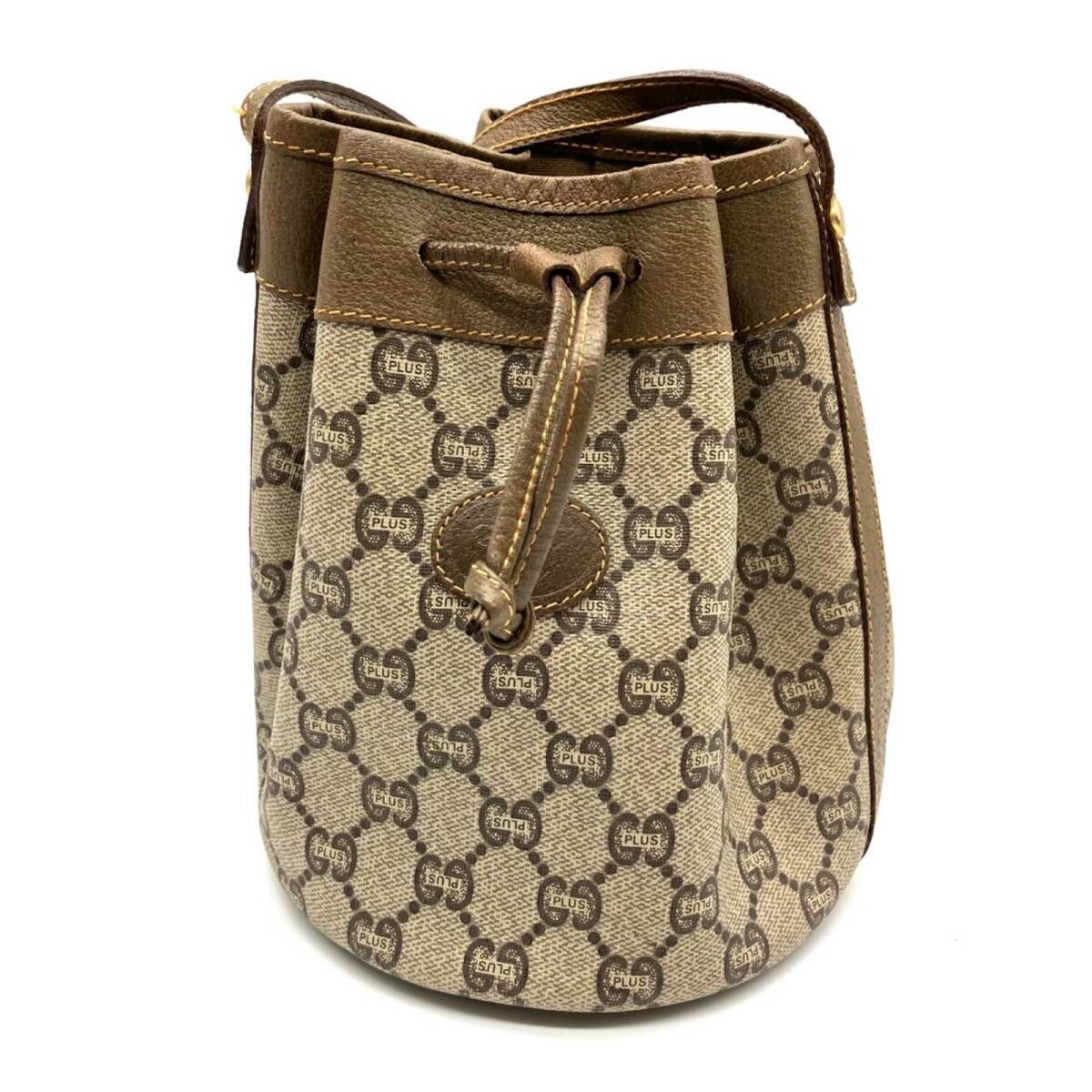 GUCCI グッチ オールドグッチ ショルダーバッグ 巾着型 GGプラス GUCCI グッチ オールドグッチ ショルダーバッグ 巾着型 GGプラス
