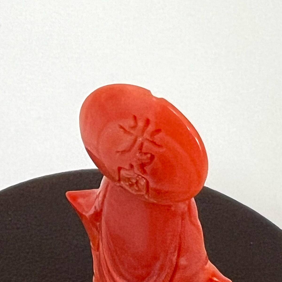 赤珊瑚 仏像 細密細彫 本珊瑚彫刻 光富刻印 台付き 置物 サンゴ 赤珊瑚 仏像 細密細彫 本珊瑚彫刻 光富刻印 台付き 置物 サンゴ