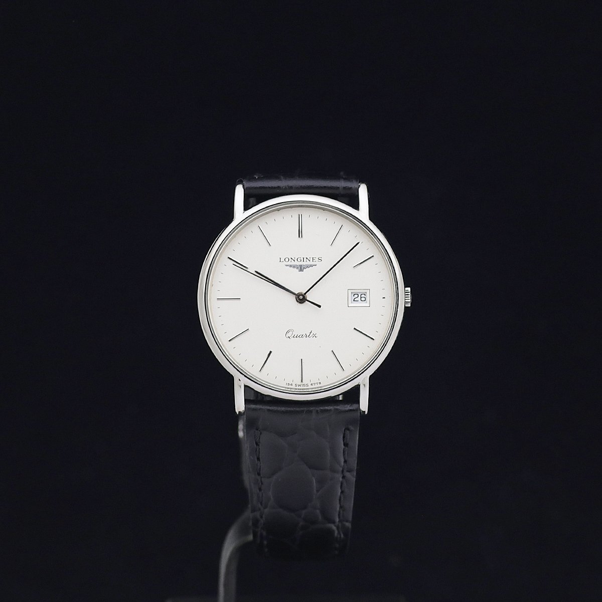 シモンズグランドセール 薄型 電池交換済 美品 1円~ LONGINES グランド ロンジン グランドクラシック