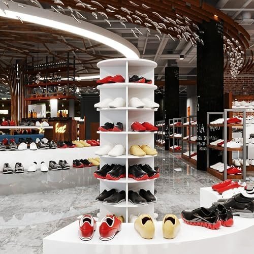 360°回転シューズラック♡新品 Amazon｜背の高い円形回転シューズラック360°回転靴棚垂直