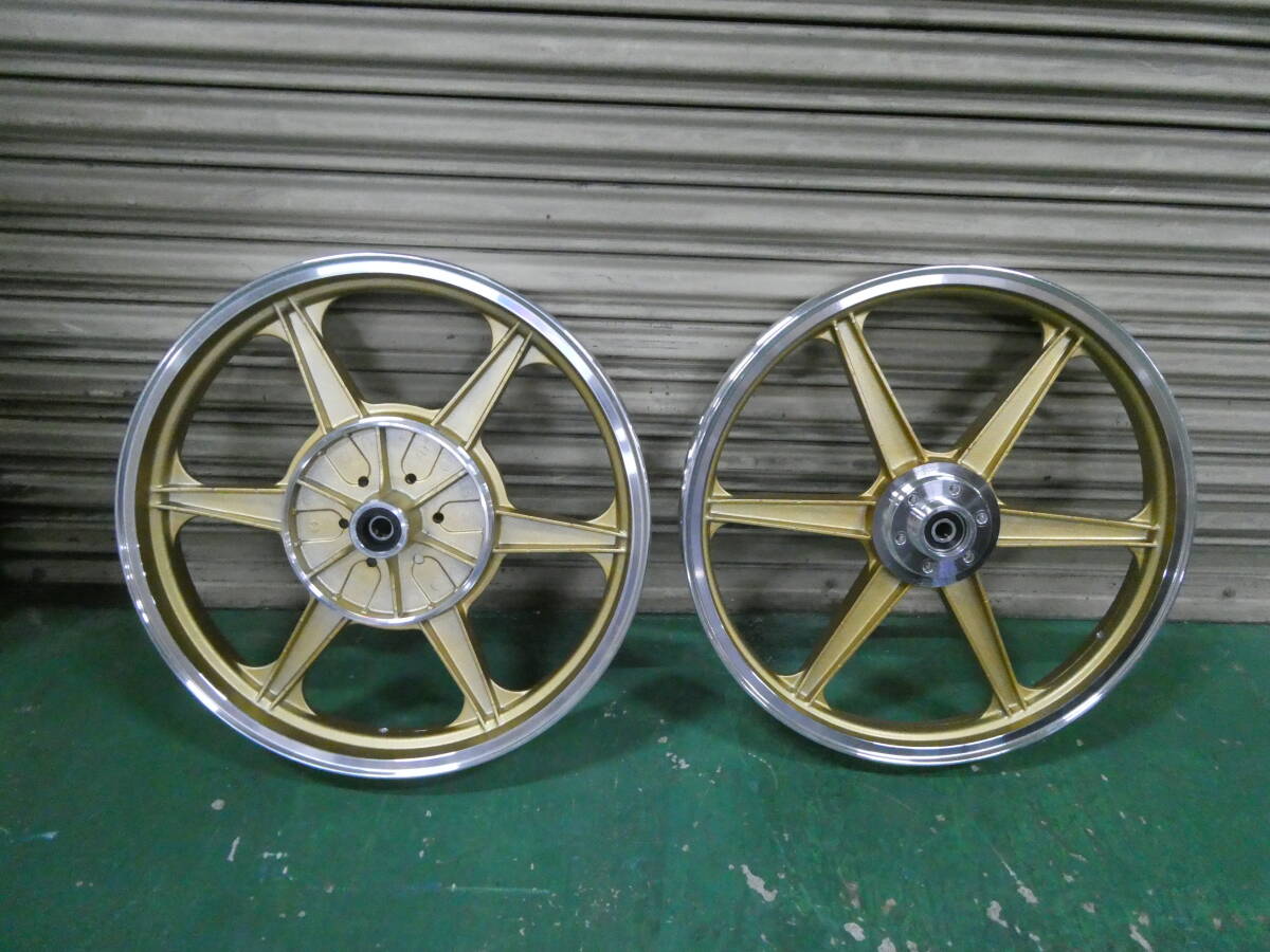 GS400 キャストホイール 金6/ゴールド 社外 GS400L GT380 GS400 キャストホイール 金6/ゴールド 社外 GS400L GT380