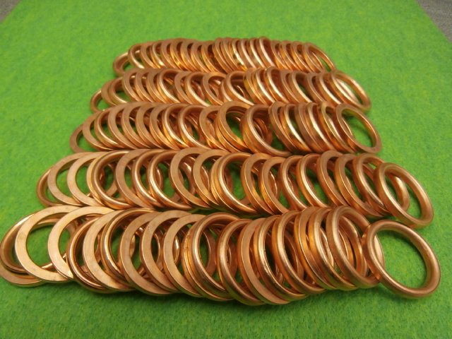 マフラー　ガスケット　強化　平型40枚　/ 銅ワッシャ エキゾースト Kawasaki ゼファー400　400χ ゼファー750 Z400FX GPZ400F Z400GP ZR-7_画像1