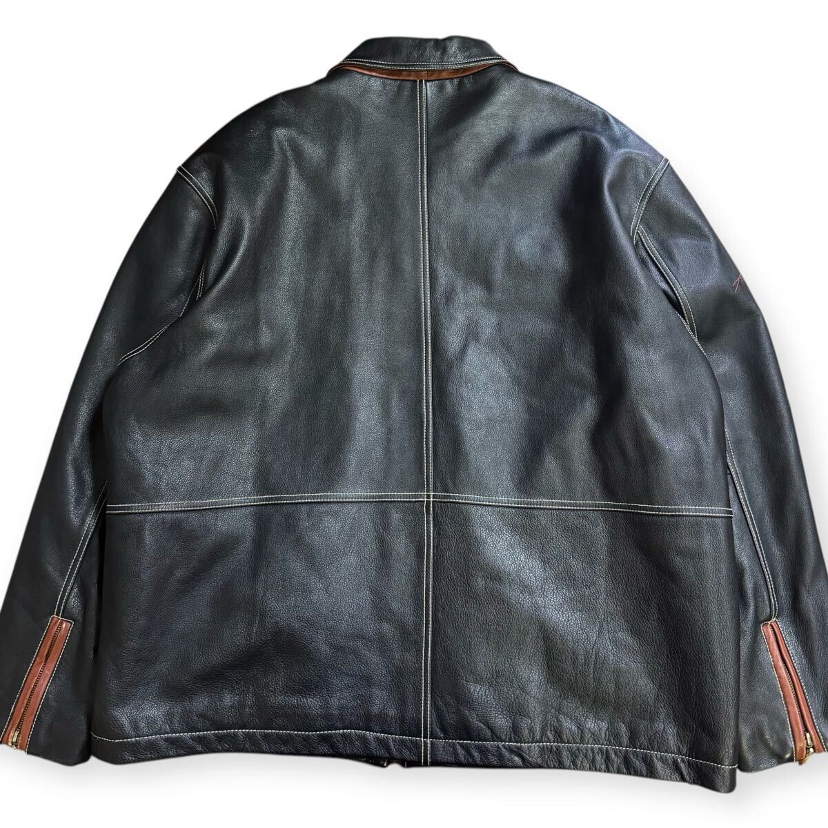 雰囲気抜群 KARL KANI ビッグサイズ レザージャケット ブラック 雰囲気抜群 KARL KANI ビッグサイズ レザージャケット ブラック