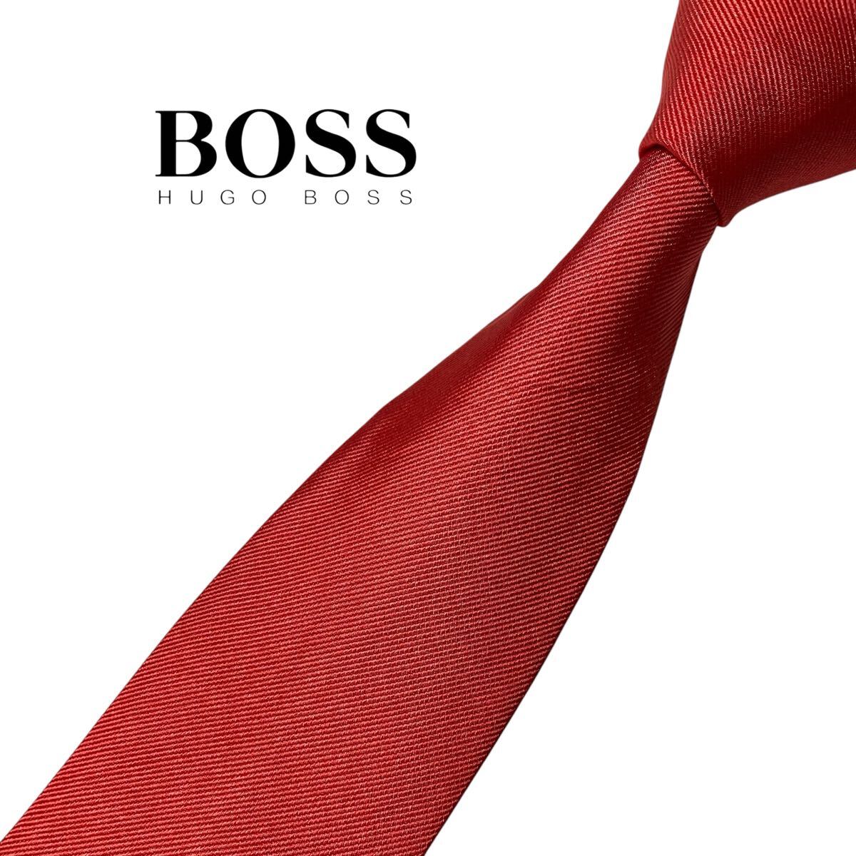 HUGO BOSS ネクタイ やや細身 レジメンタル柄 ストライプ柄 ヒューゴボス USED 中古 m2003_画像1