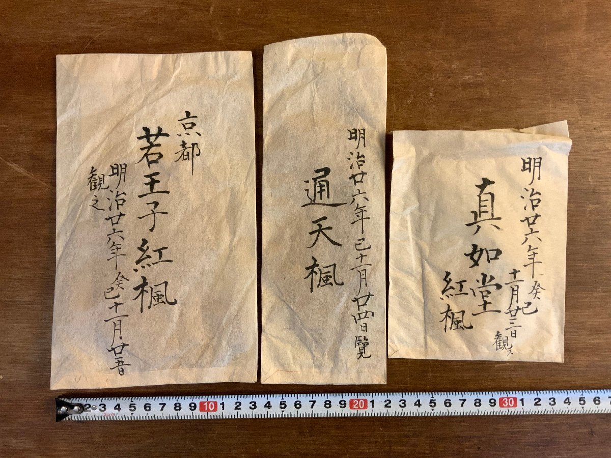 XX-1992 # включая доставку # Meiji 26 год Kyoto . клен хвост . изначальный person фиолетовый снег подлинный ... клен . источник храм . лист клен др. .. лист старинная книга старый документ /.YU.