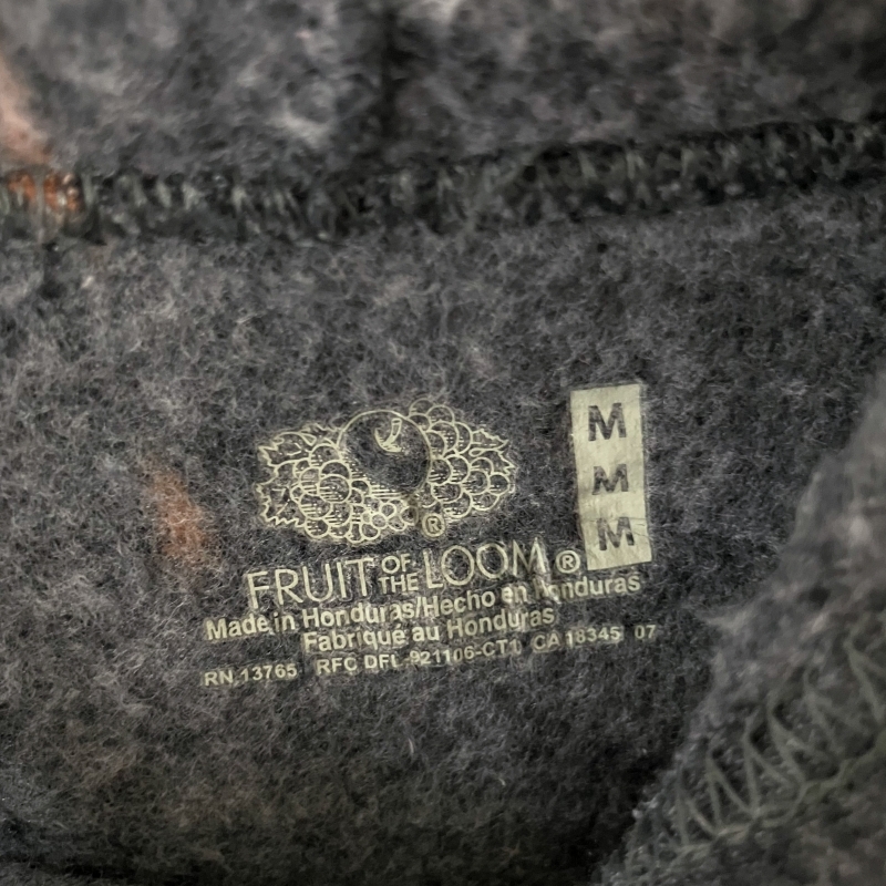 FRUIT OF THE LOOM タイダイ柄ブリーチプルオーバーパーカーM_画像2