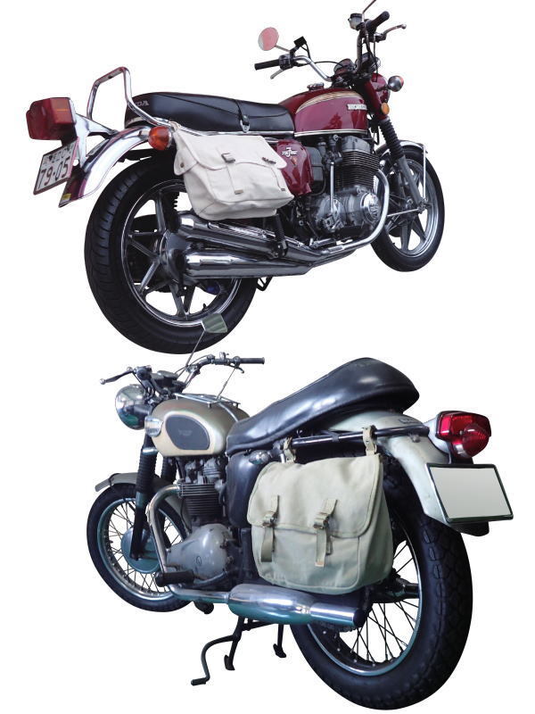 アーミーサドルバッグ 2WAY サドルバッグ .ショルダーバッグ キャンバス地 ウォッシュ加工 .ヴィンテージ バイク用バッグ 國産 外車 KH