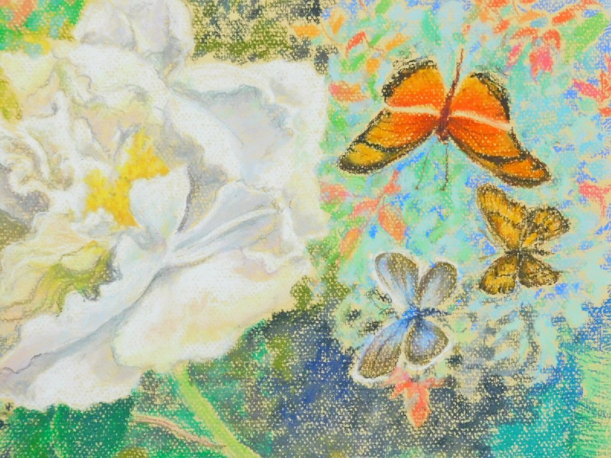 福島一二三、【御車返しの桜】、希少な画集画、新品高級額 額装付 野田好子 牡丹蝶図 10号サイズ パステル 額装 国画会 曽宮一念、福島