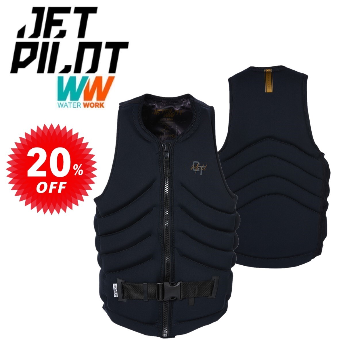 ジェットパイロット JETPILOT 2024 ライフジャケット セール 20%オフ 送料無料 コリー カンタム X F/E ネオ ベスト JA22299 ブラック L