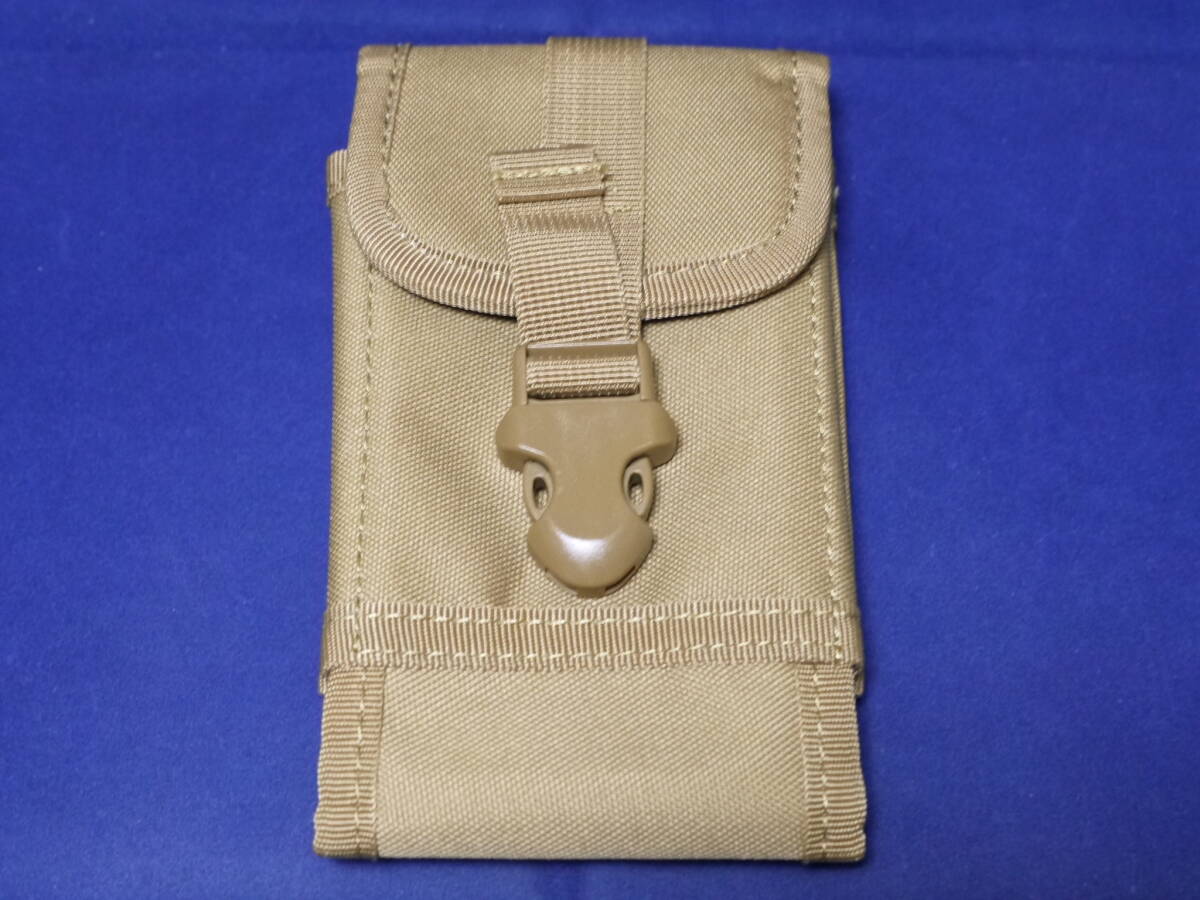 ☆Military MOLLE Pouch〃ミリタリータクティカルポーチ/スマートフォンケース・コヨーテカラー〃MOLLE対応・未使用品★_画像5