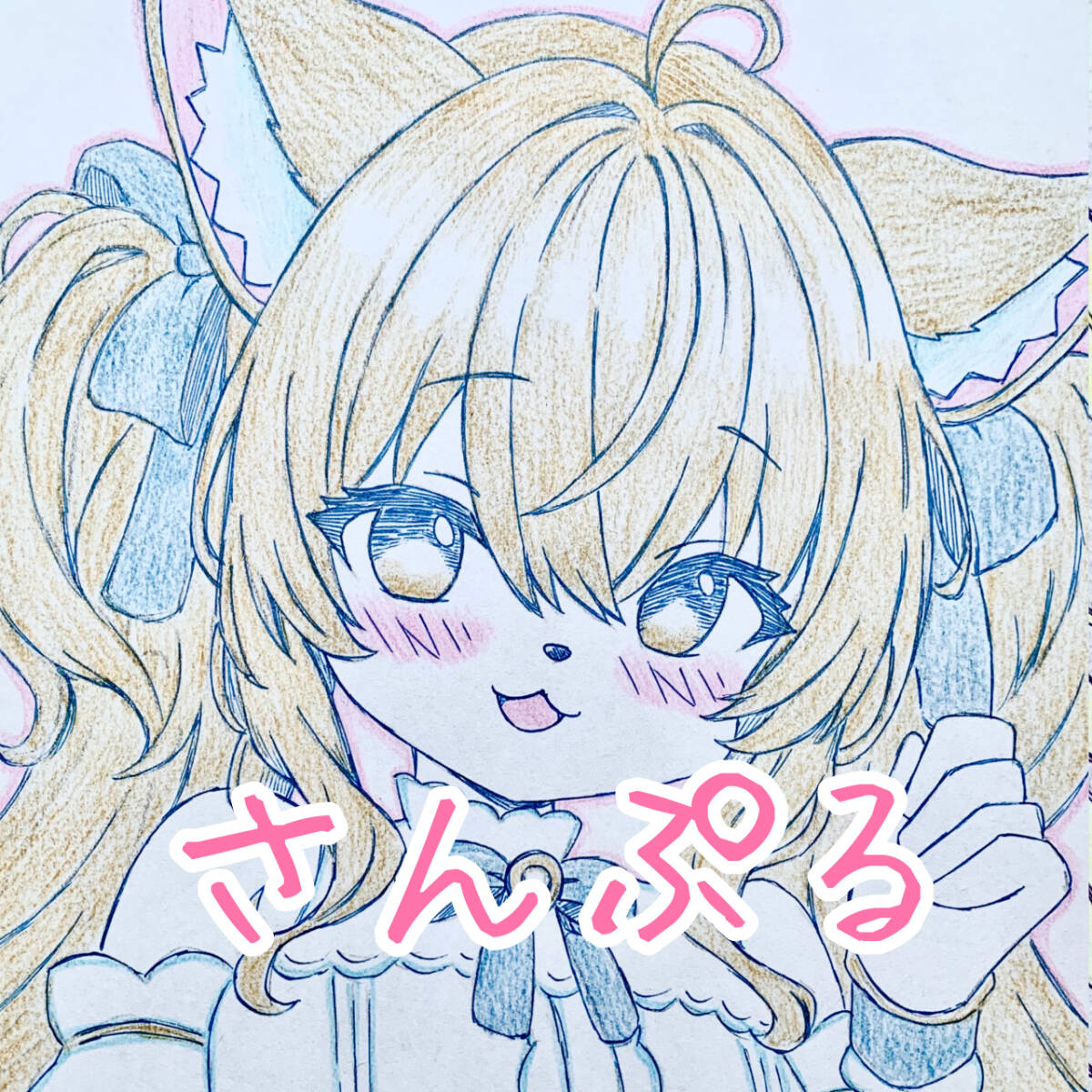 A5*オリジナル*手描きイラスト*原画*女の子 メスケモ ケモノ A5*オリジナル*手描きイラスト*原画*女の子 メスケモ ケモノ