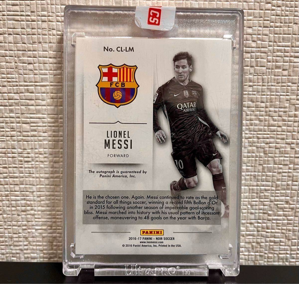 10枚限定】PANINI NOIR Lionel Messi autograph リオネル 10枚限定】PANINI NOIR Lionel Messi autograph リオネル