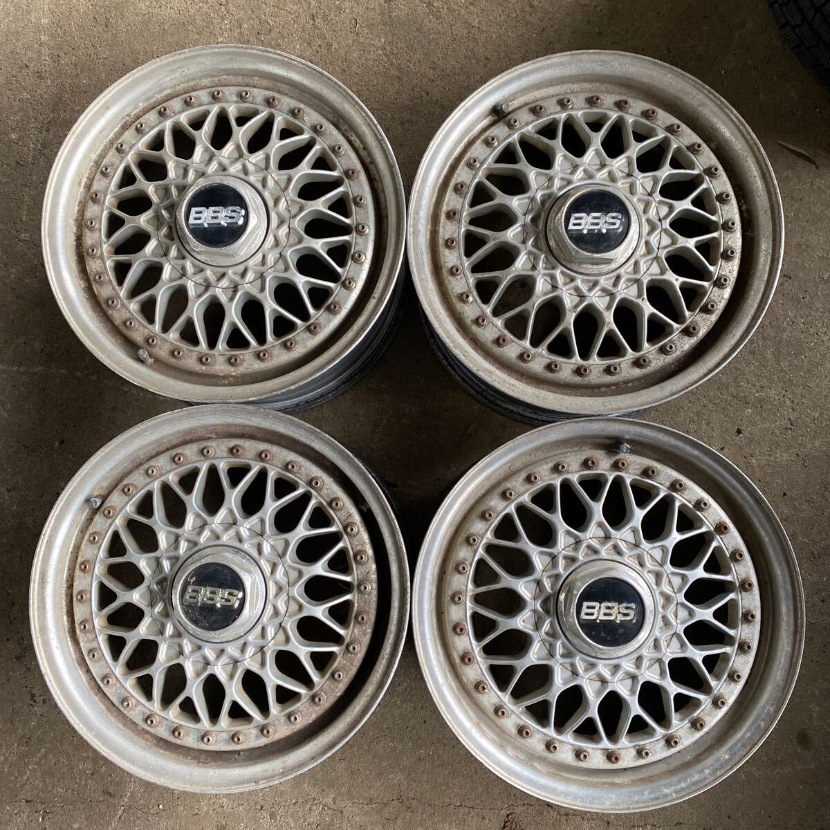 希少】BBS RS045 メッシュ アルミホイール 4本セット 15×6J +38 希少】BBS RS045 メッシュ アルミホイール 4本セット 15×6J +38