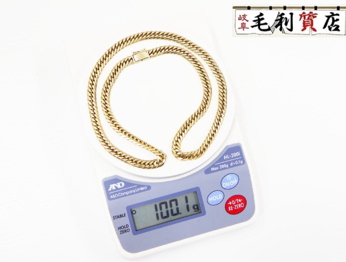 K18 キヘイ 喜平 ネックレス 6面ダブル 100.1ｇ ロング 6メンダブル 18金 イエローゴールド 750 YG  ジュエリー