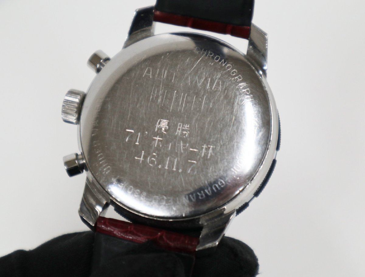 !_ Heuer HEUERo-ta vi a Chrono Vintage bulge .-72 нержавеющая сталь механический завод мужской [ б/у ] часы 