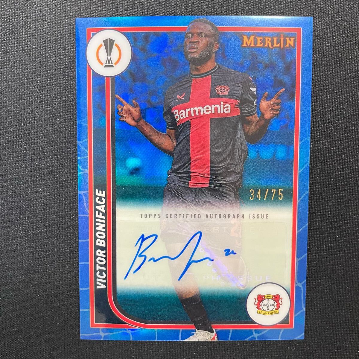 2023-24 Topps Merlin Chrome UEFA Victor Boniface Auto