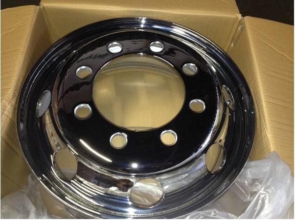 ★新入荷☆クロムメッキホイール フロント用 22.5*8.25 8穴　