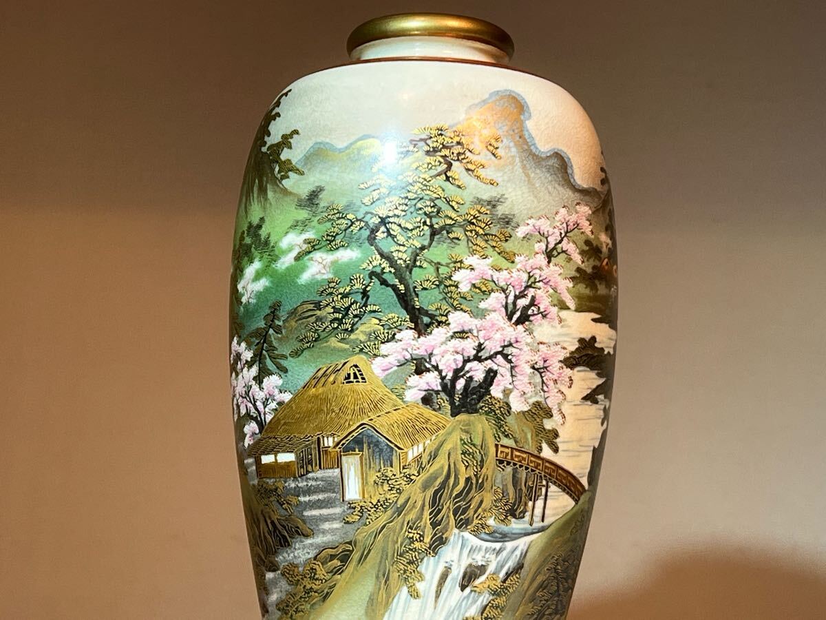 100％本物保証！ 送料無料 明治期 薩摩焼 色絵金彩人物図花瓶（archive vol.1 花瓶・フラワースタンド