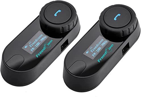 2セット★新品★最新型改良 Freedconn TCOM-SC★バイク用インカム Bluetooth5.0★FMラジオ搭載★LCDスクリーン付き★技適認証取得 _画像1