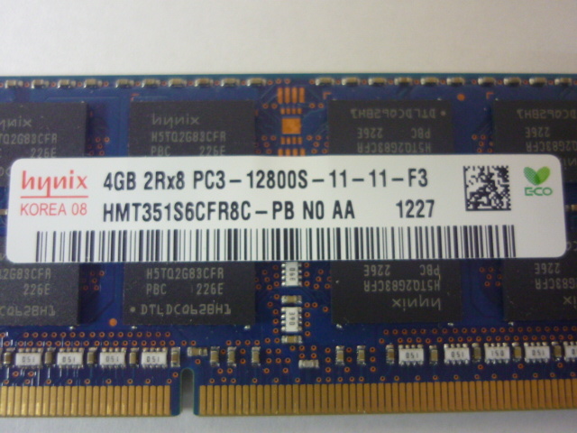 30日保証■ NEC Lavie LS150/J用メモリー／DDR3-4GB／PC3-12800S-11-11-F3（管7030703）