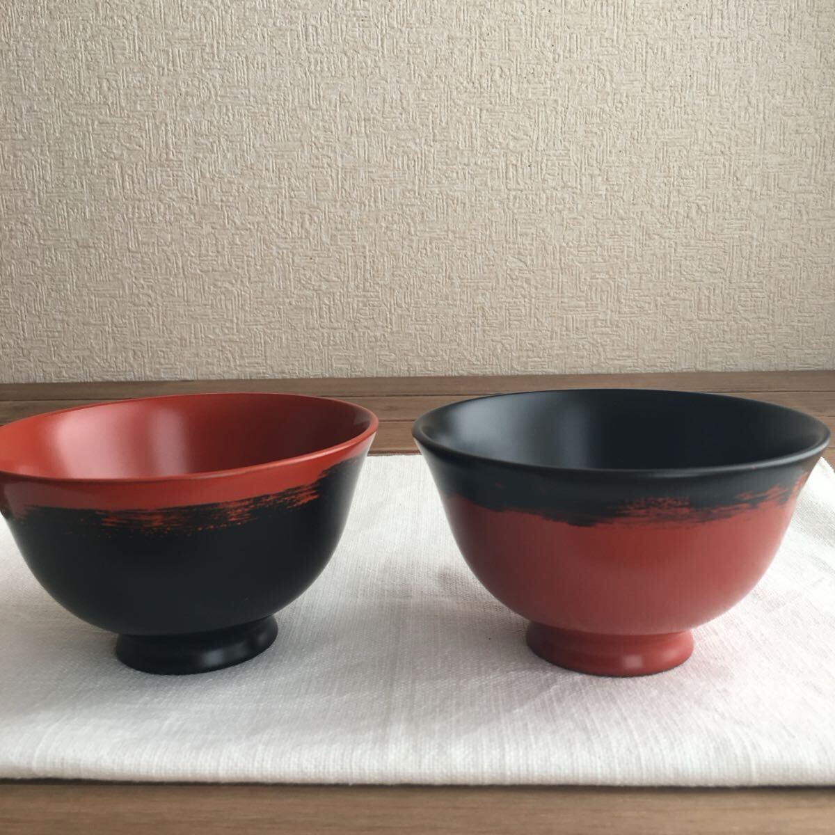 即決★栗原はるみ 和食器木製器 漆器汁椀 刷毛目お椀ペア