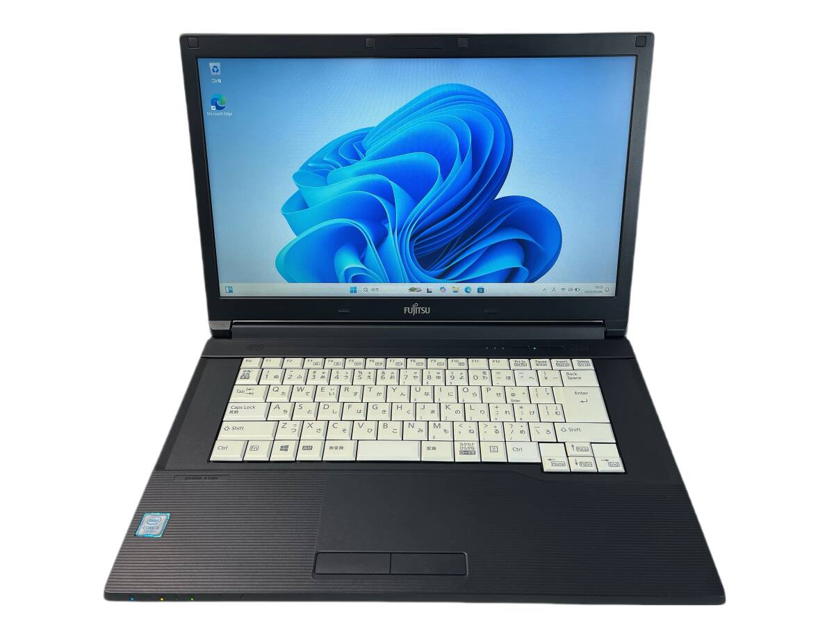 富士通 LIFEBOOK A577/R ビジネスノート Intel Core i3-7100U メモリ8GB+SSD256GB+DVD 15.6型HD Win11 ノートパソコン A577R3-3_画像1