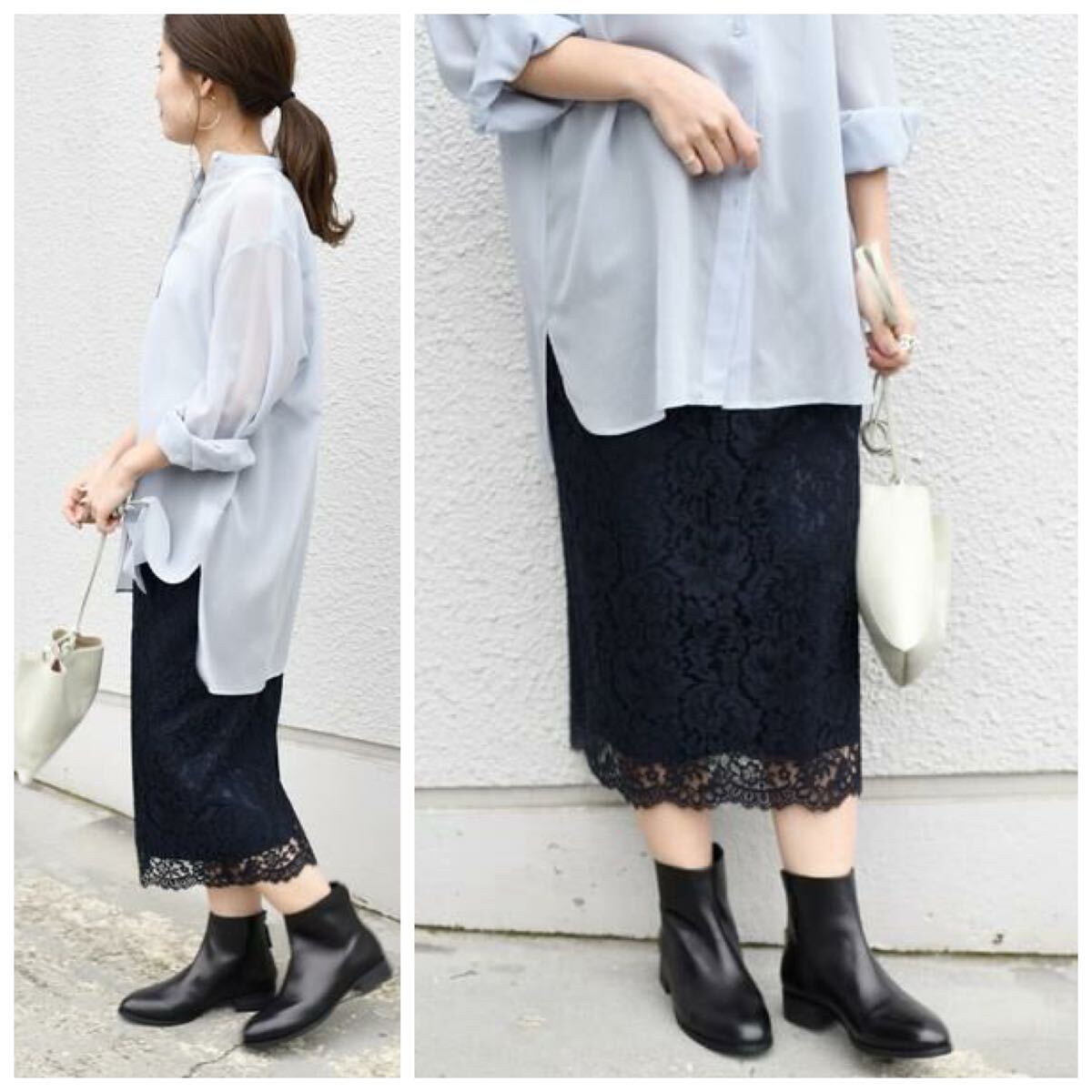 新品 SHIPS レース タイトスカート 定価15950円 38