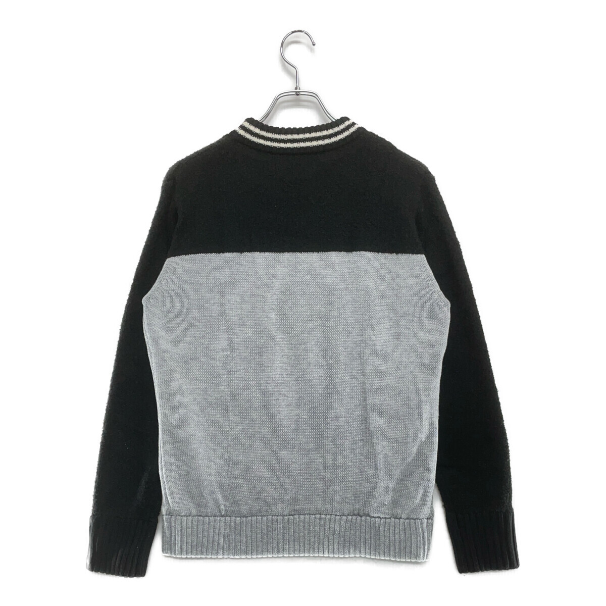 coco 中古【値下げ】 フィラゴルフ FILA GOLF レディース セーター LL グレー×黒 モックネック レターパックプラス発送可 98296