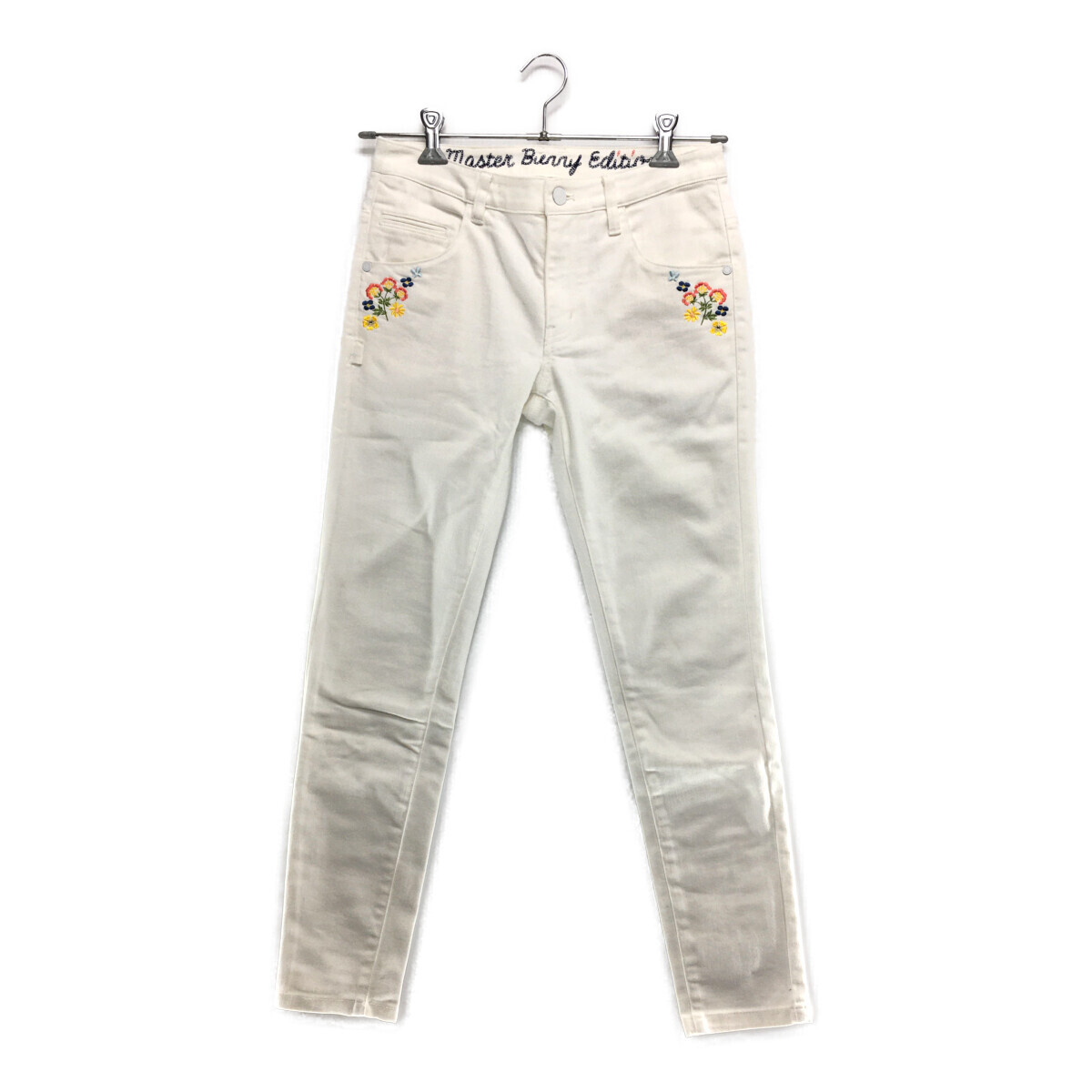 coco 中古【値下げ】マスターバニーエディション レディース パンツ 1(M) 白 ホワイト 花刺しゅう レターパックプラス発送可 98534
