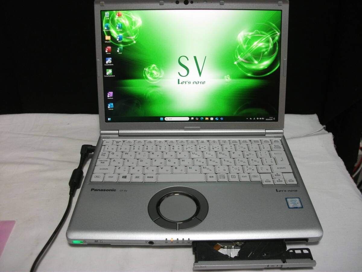 Win11 Panasonic Let's note CF-SV7RDAVS/Corei5/8GBメモリ+SSD256GB/マルチ/Office2021(423)