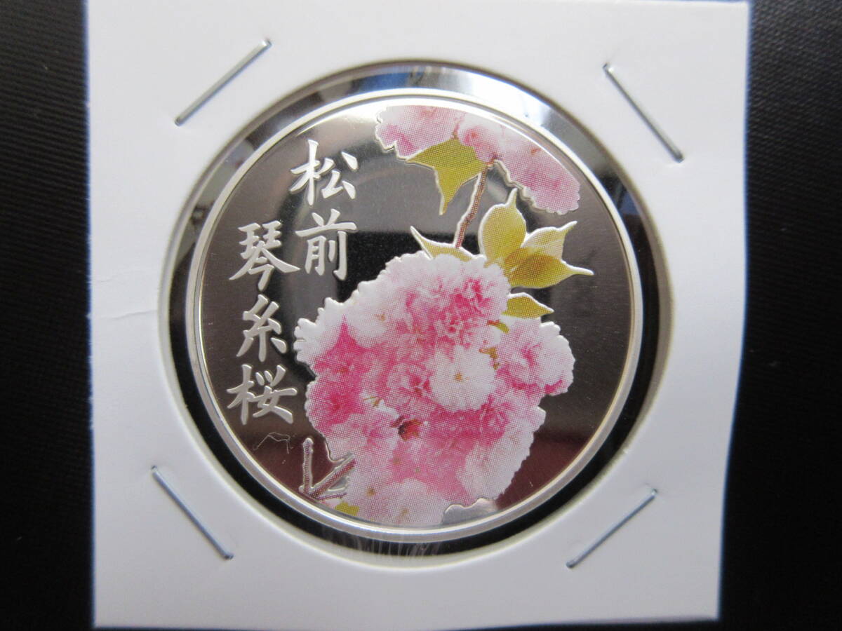 ☆桜の通り抜け2014年プルーフ貨幣セット出し・銀メダル(松前琴 ☆桜の通り抜け2014年プルーフ貨幣セット出し・銀メダル(松前琴