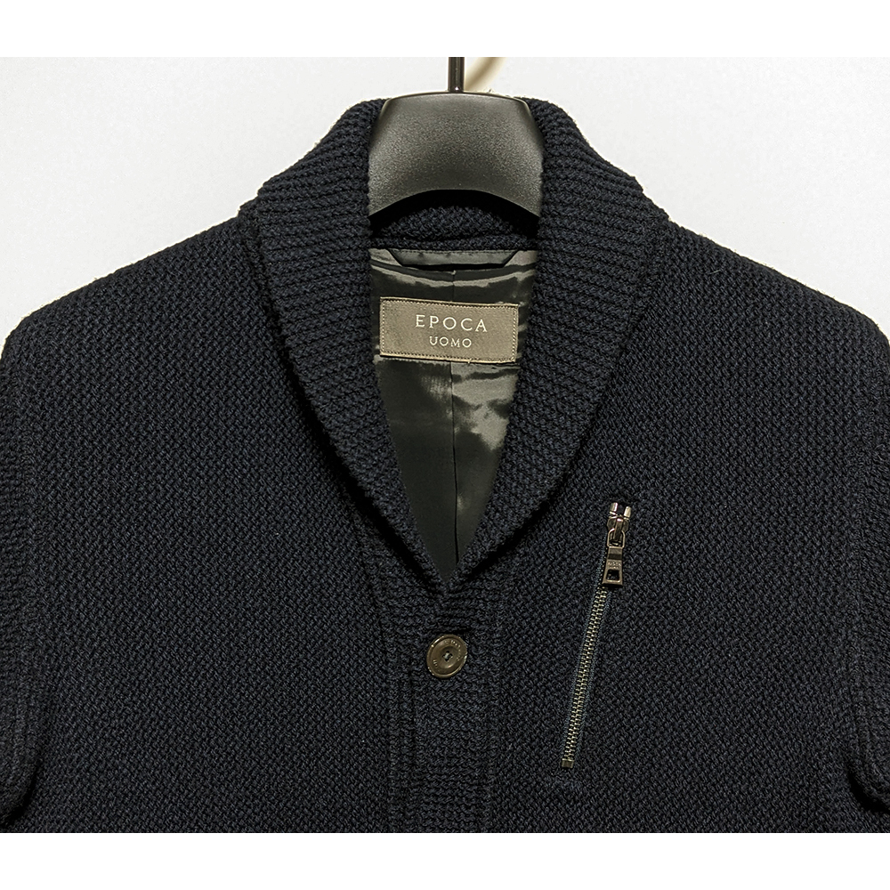 EPOCA UOMO ニットカーディガンジャケット 48 ブルゾン エポカ ウォモ