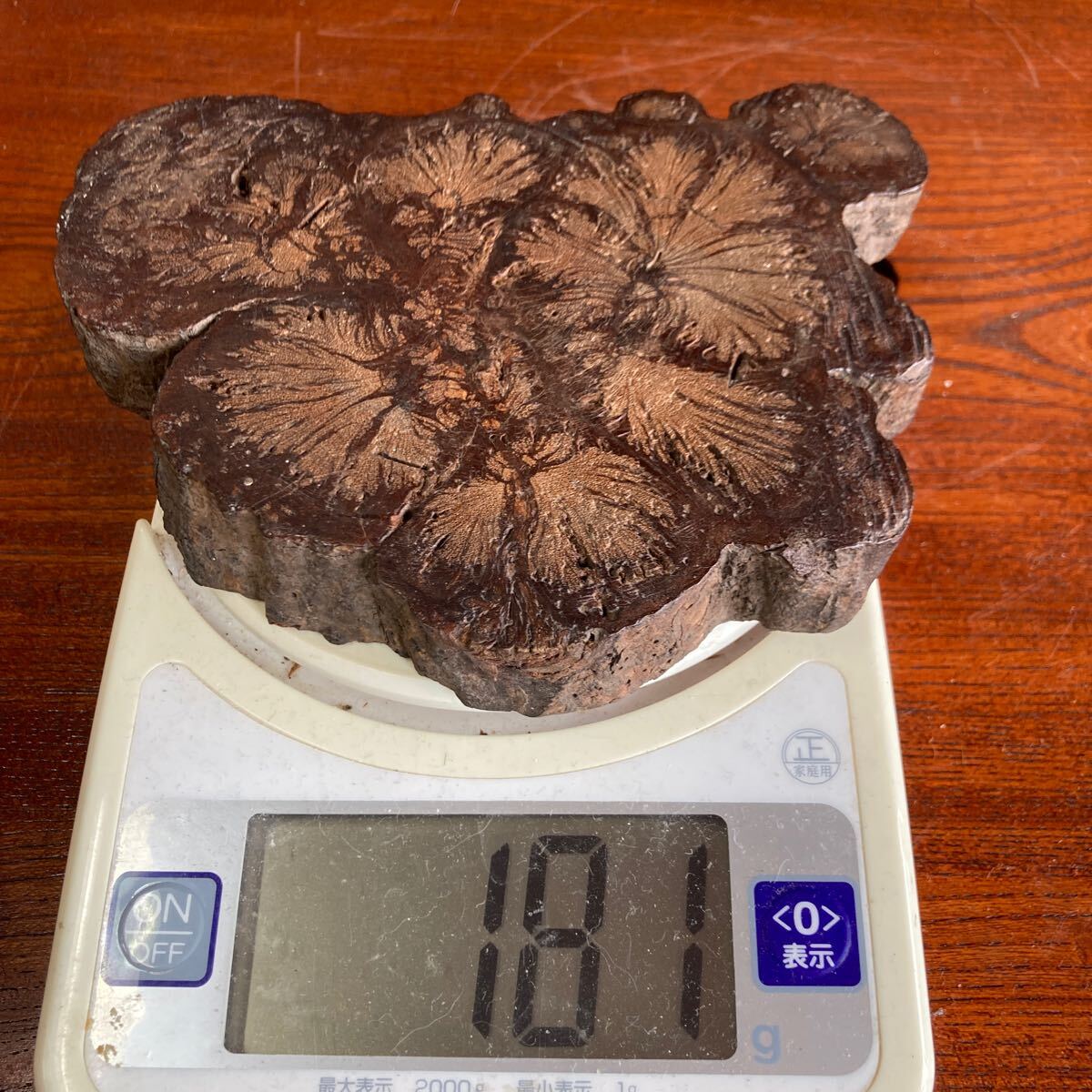 蔵出し 紋様入り木製花台盆栽台香炉台 横幅最大約15.5㎝ 奥行
