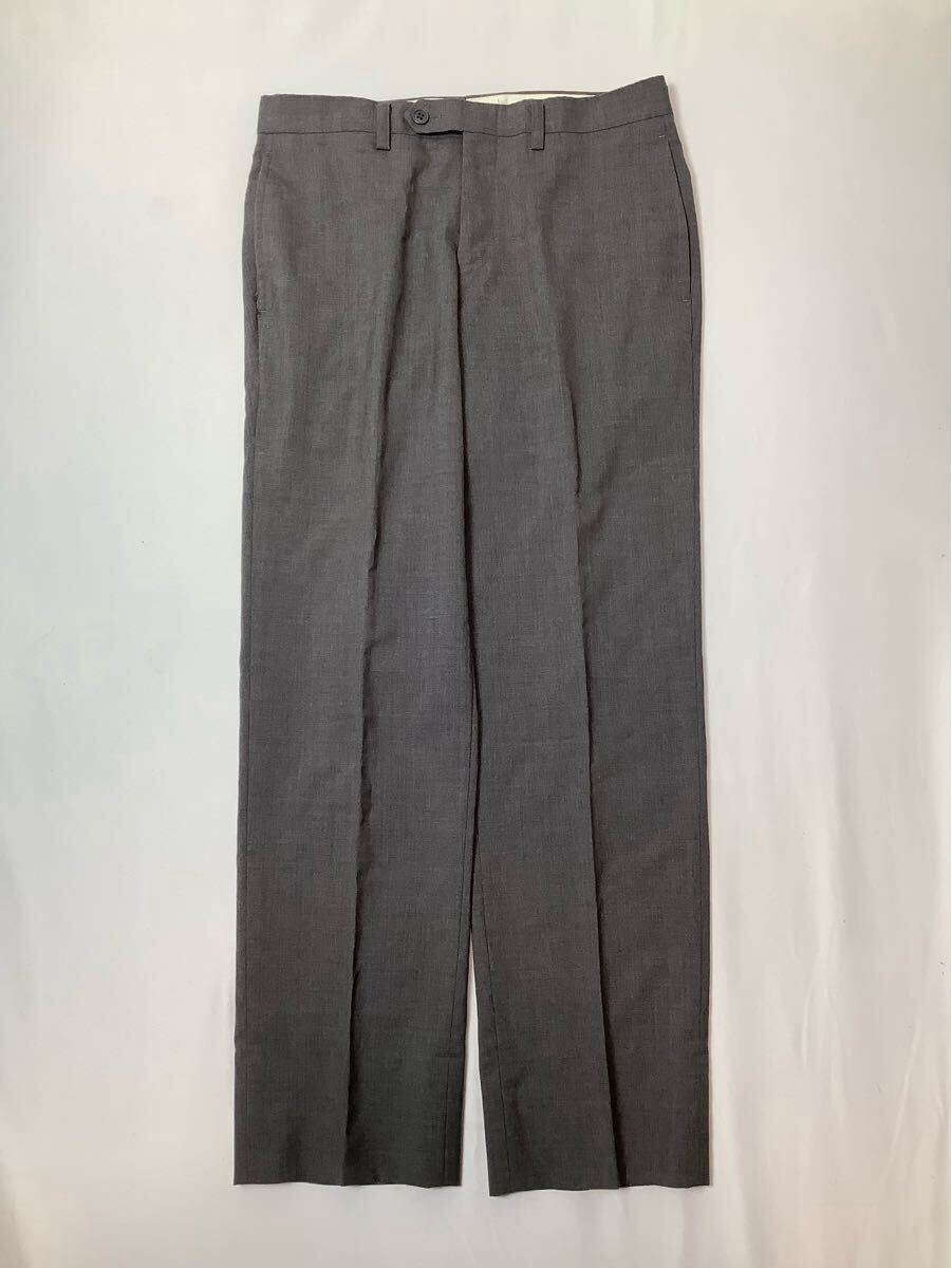 LES MUES レミュー // ウール100% ノータック パンツ・スラックス (グレー系) サイズ 76cm_画像1