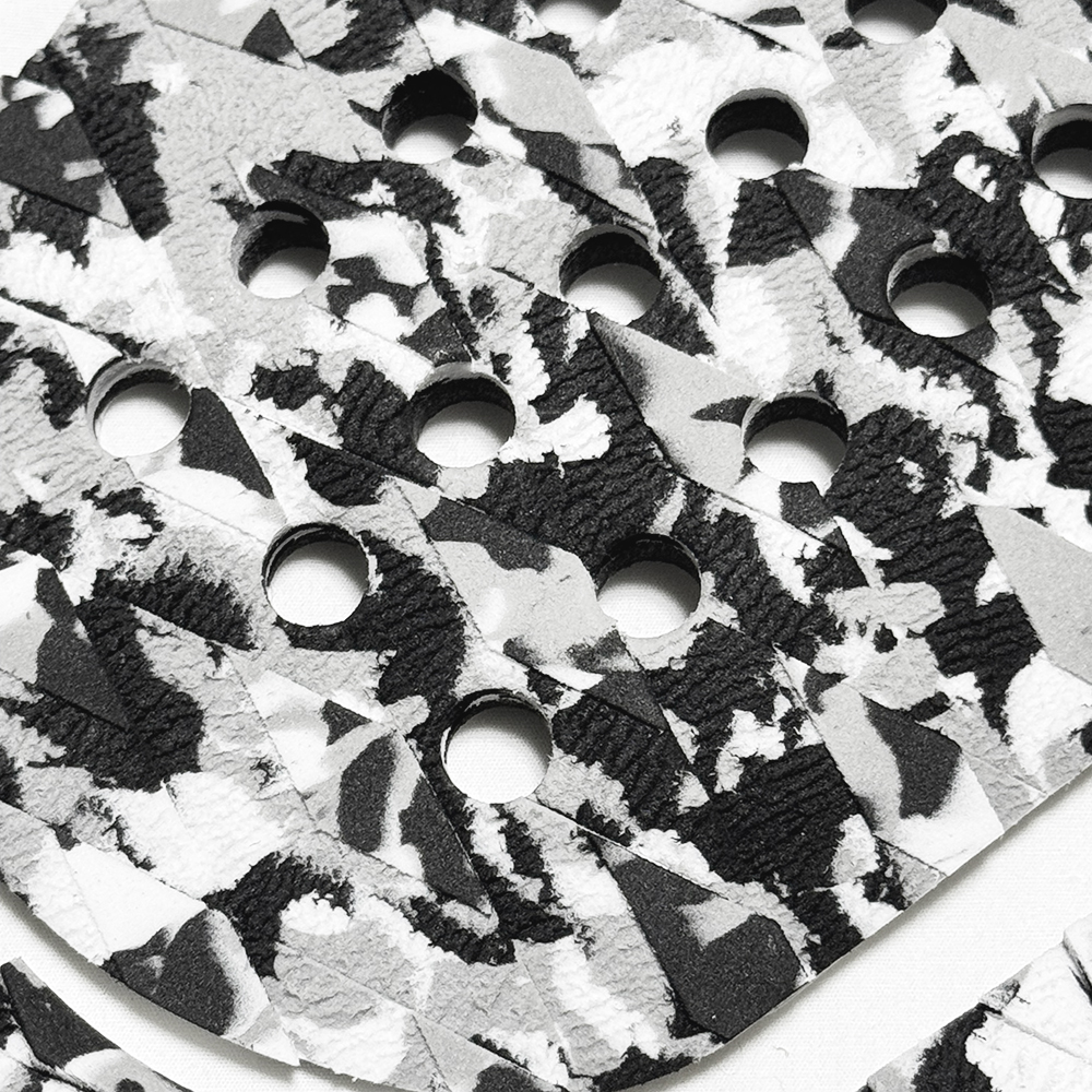 新品★サーフボードデッキパッド 3ピース カモフラグレー(グレー迷彩柄) ノーブランドロゴ無し サーフィン_画像4