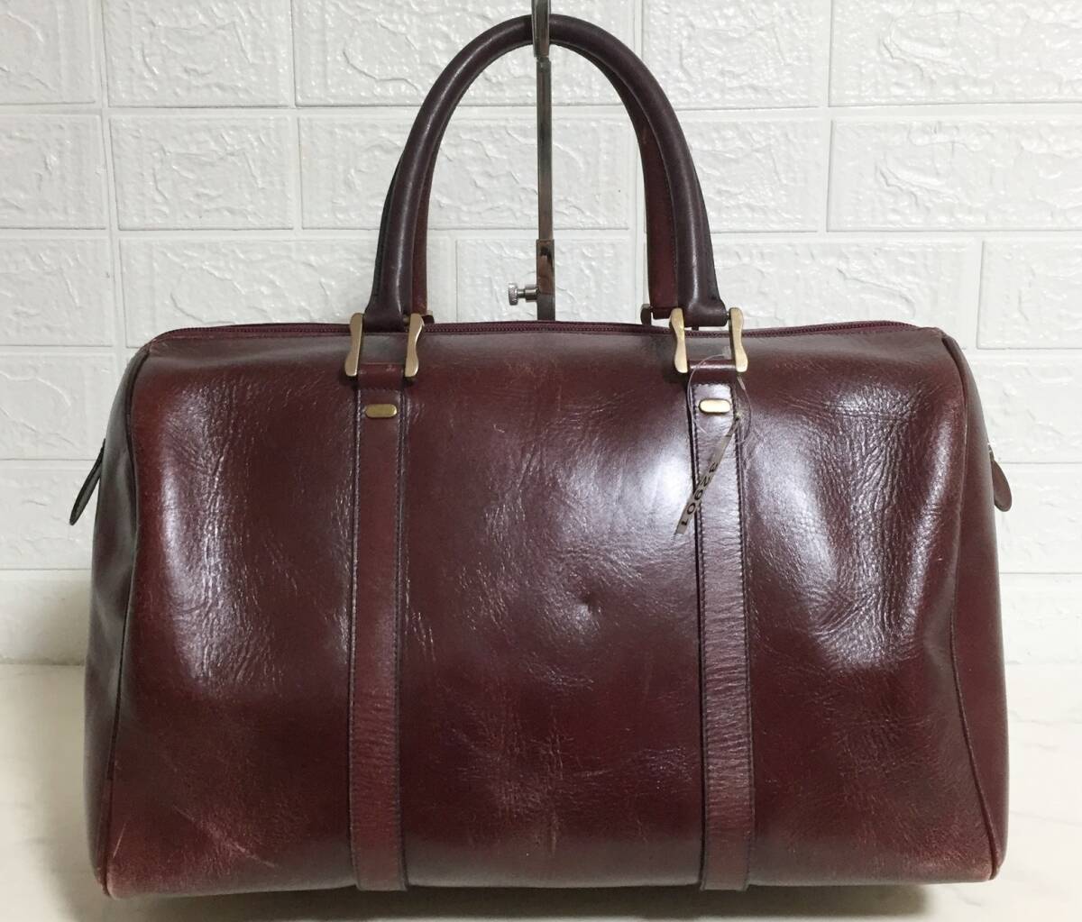 !_no32901 AIGNER I gna- Италия переплёт кожа все кожа рука большая сумка сумка "Boston bag" 